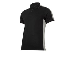 Lahti Pro Marškinėliai Polo marškinėliai 190g/m2, juodi ir pilki, "L", ce, Lahti
