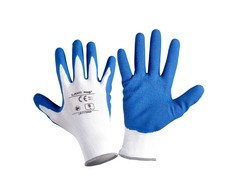 Lahti Pro Rękawice Latekso pirštinės tamsiai mėlynos ir baltos l211109p, 12 porų, "9", ce,lahti