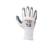 Lahti Pro Rękawice Nitrilo pirštinės, pilkos ir baltos, l220310p, 12 porų, "10", ce, Lahti