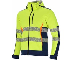 Lahti Pro Striukė Didelio matomumo softshell striukė, geltona ir mėlyna, "s", Ce, Lahti
