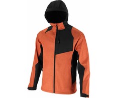 Kurtka Striukė Softshell striukė su gobtuvu, plytų raudonumo ir juodos spalvos, "2xl", ce, lahti