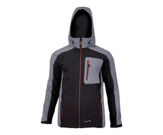 Lahti Pro Striukė Softshell striukė su gobtuvu. Juoda-pilka-pomponuota, "m", ce, lahti