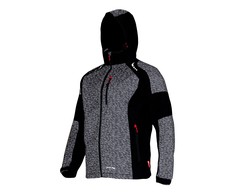 Lahti Pro Striukė Softshell striukė su gobtuvu, pilka-juoda-raudona, "s", ce, lahti