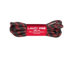 Lahti Pro Sznurowadła Apvalūs batraiščiai juodi-raudoni l904015p, 10 porų, 150 cm, Lahti