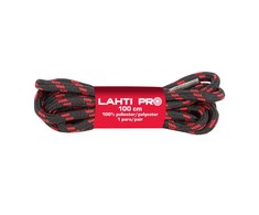 Lahti Pro Sznurowadła Apvalūs batraiščiai juodi-raudoni l904012p, 10 porų, 120 cm, Lahti