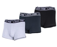 Lahti Pro Trumpikės Vyriški bokseršortai, juodi, pilki, tamsiai mėlyni, 3 poros, "s", Lahti