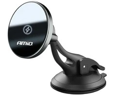 Telefono laikiklis su siurbtuku ir belaidžiu įkrovikliu 15W My Mag AMIO-03775