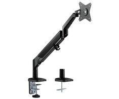 Juodas Ergo Office monitoriaus stalinis laikiklis, dujinė spyruoklė, 17 "-32", 9kg, ER-405B
