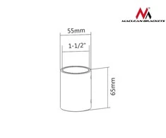 Laikiklis MACLEAN MC-709 Maclean MC-709 vamzdžio jungiamasis televizoriaus laikiklio elementas 50 kg PROFI MARKET SISTEMA