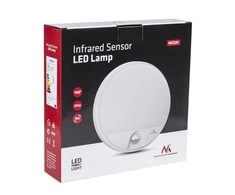 LED lempa su Maclean judesio jutikliu, PIR jutikliu, balta, 15W, IP54, 1100lm, neutrali, MCE291 W