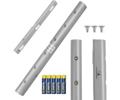 „Maclean“ 6 LED virtuvės šviestuvas po spintele, pailgas, su judesio jutikliu, 5xAAA, MCE123 + 5x „Varta R-03 LR03 AAA“ šarminės baterijos