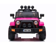 Lean Cars Akumuliatorinis vienvietis automobilis vaikams Jeep BRD-7588, 4x4, rožinės spalvos