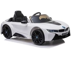 Lean Cars Baltas elektrinis automobilis vaikams BMW i8 Coupe