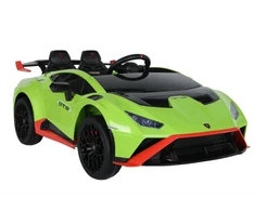 Lean Cars Vienvietis elektromobilis Lamborghini Lean Toys, žalias