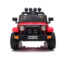Lean Cars Akumuliatorinis vienvietis automobilis vaikams Jeep BRD-7588, 4x4, raudonos spalvos