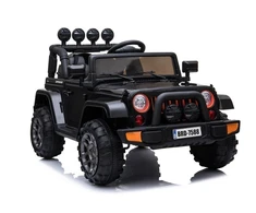 Lean Cars Akumuliatorinis vienvietis automobilis vaikams Jeep BRD-7588, 4x4, juodos spalvos