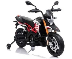 Lean Cars Akumuliatorinis motociklas Aprilia A007 juodai raudonas