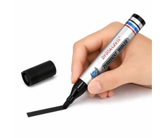 Lean Marker Pen Atsparus vandeniui Permanent Round Tip Juodas