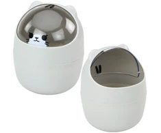 Lean Stalinė šiukšliadėžė su dangteliu, 1L, 16cm, pilkas