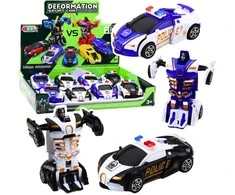 Lean Toys Žaislinis automobilis-robotas 2in1 policijos sportinis