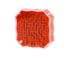 Lean Toys Logikos žaidimas „Labirintas su kamuoliuku“ raudonas