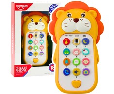 Lean Toys Interaktyvus žaislinis telefonas vaikams Liūtas 15x8.5 cm