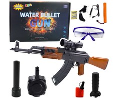 Lean Toys AK Vandens Kamuoliukų Šautuvas su Aksesuarais ir Apsauginiais Akiniais