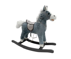 Lean Toys Supamasis arkliukas 74 cm, pilkas