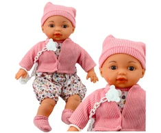 Lean Toys Lėlė kūdikiui su megztuku ir čiulptuku, 40 cm