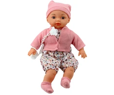 Lean Toys Lėlė kūdikiui su megztuku ir čiulptuku, 40 cm