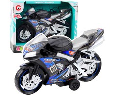 Lean Toys Lenktyninis motociklas su šviesos ir garso efektais