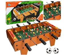 Lean Toys Table Football Arcade Game Mini Wooden Game Table 50x25 cm