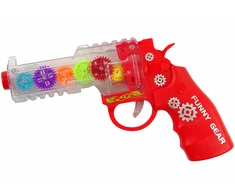 Žaislinis pistoletas su šviesomis Lean Toys, raudonas