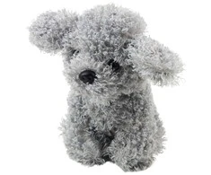 Lean Toys Plušinis šuniukas miniatiūrinis pudelis, pilkas, 20 cm