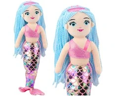Lean Toys Pliušinė undinėlė su holografiniu uodegos efektu 48 cm