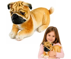 Lean Toys Pliušinis mopsas, 25 cm