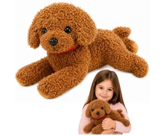 Lean Toys Pliušinis pudelio šuo su antkakliu, 30 cm