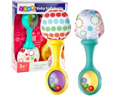 Lean Toys Sensorinių Barškučių Rinkinys su Minkštu Kamuoliuku