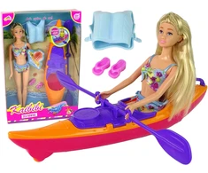 Lean Toys Lėlės rinkinys su baidare ir aksesuarais