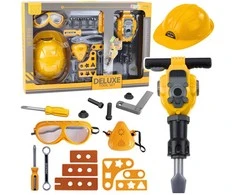 Lean Toys Vaikų mechaniko įrankių rinkinys su pneumatiniu plaktuku