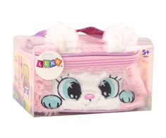 Lean Toys Grožio rinkinys su pliušine kosmetine ir katės motyvu