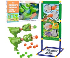 Lean Toys Dinozaurų šaudymo žaidimo rinkinys su taikiniu