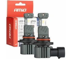 LED automobilių lemputės HYBRID serijos HB3 HIR1 H10 6000K Canbus 60W AMIO-04117, 2 vnt.