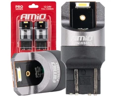 LED lemputės „Full Canbus Pro W21/5W“ 2x1860 SMD baltos 12 V 24 V amio-03601