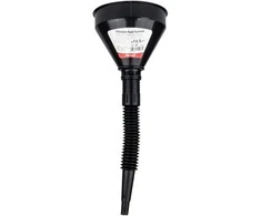 Lankstus juodas piltuvėlis su filtru kurui, skysčiui, vandeniui, 13,5 cm amio-04036