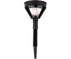 Lankstus juodas piltuvėlis su filtru kurui, skysčiui, vandeniui, 16 cm amio-04038