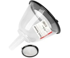 Plastikinis piltuvėlis su dangteliu ir filtru 13,5 cm, AMIO-04042
