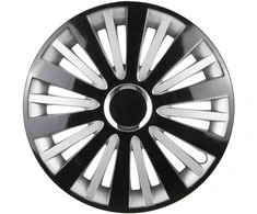 Leoplast Ratų gaubtas 1 vnt. Falcon, juodas ir sidabrinis 14"