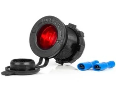 Vandeniui atsparus automobilio cigarečių degiklio maitinimo lizdas su raudonu LED apšvietimu,12/24V AMIO-04219