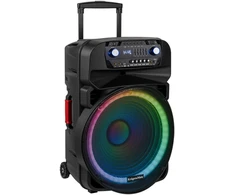 Kruger &amp; Matz Aktyvus garsiakalbis (su 2 belaidžiais mikrofonais UHF, SD, Bluetooth, FM, USB, LED) 60 vatų